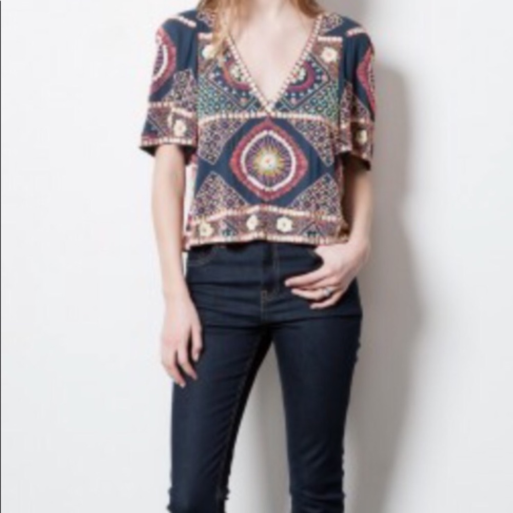 Antik Batik beautiful beaded shirt